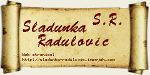 Sladunka Radulović vizit kartica